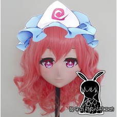 (RB684)Quality Handmade Female/Girl Resin Japanese Anime Cartoon Character Cosplay Saigyouji Yuyuko Kigurumi Mask (RB684)Quality Handmade Female/Girl Resin Japanese Anime Cartoon Character Cosplay Saigyouji Yuyuko Kigurumi Mask